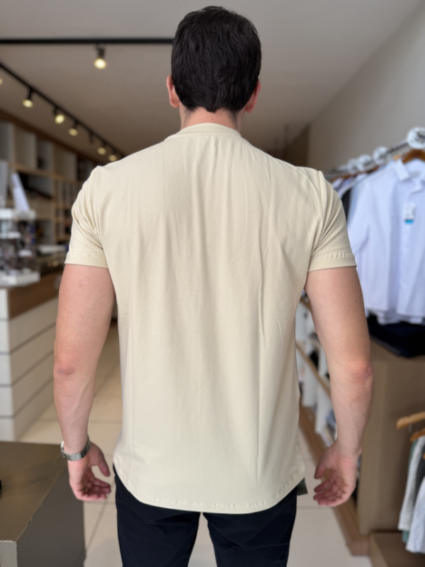 Camisa Meia Gola Bege/Areia Masculina - Marfim Moda Masculina