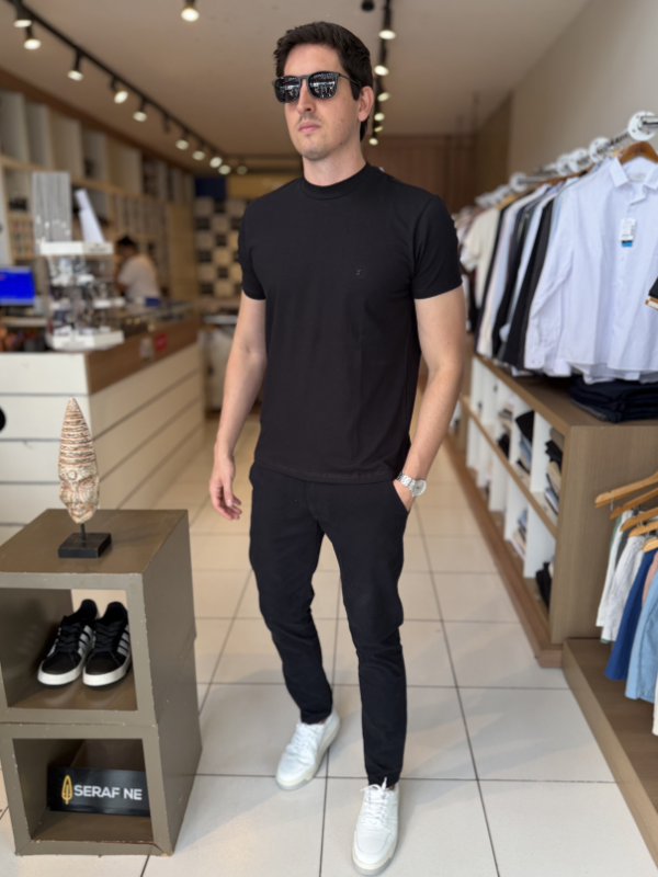 Camisa Meia Gola Preta Masculina - Marfim Moda Masculina