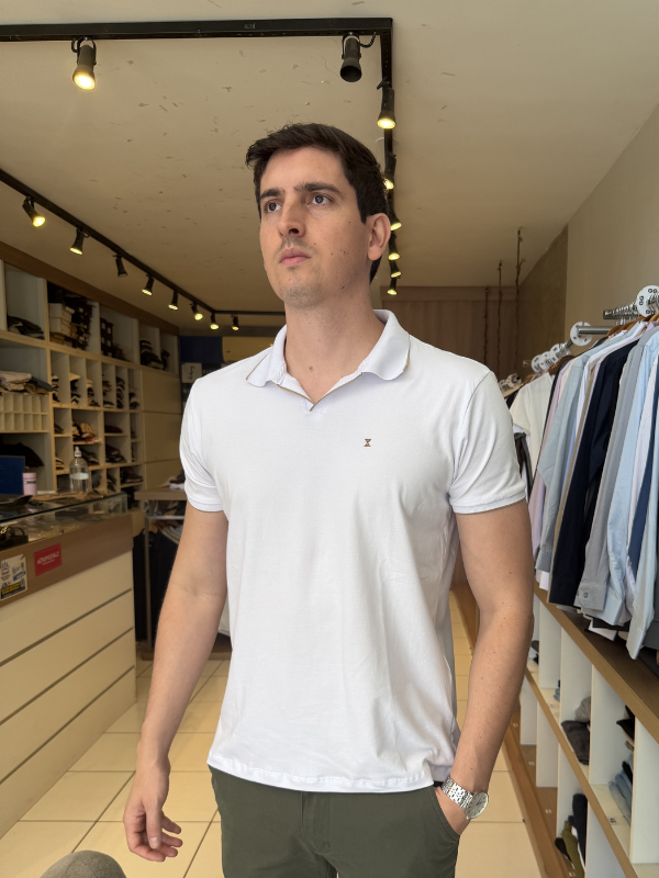 Polo Drazzo Branca - Marfim Moda Masculina