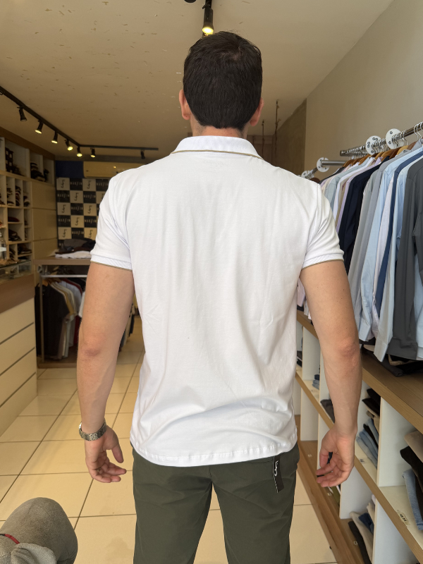 Polo Drazzo Branca - Marfim Moda Masculina
