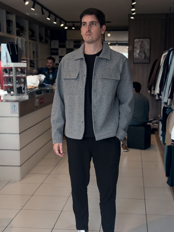 Jaqueta Veneza de Lã Batida - Marfim Moda Masculina