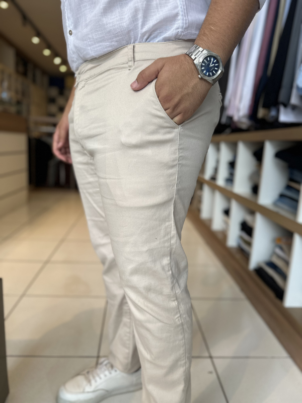 Calça de Alfaiataria True Hero Areia - Marfim Moda Masculina