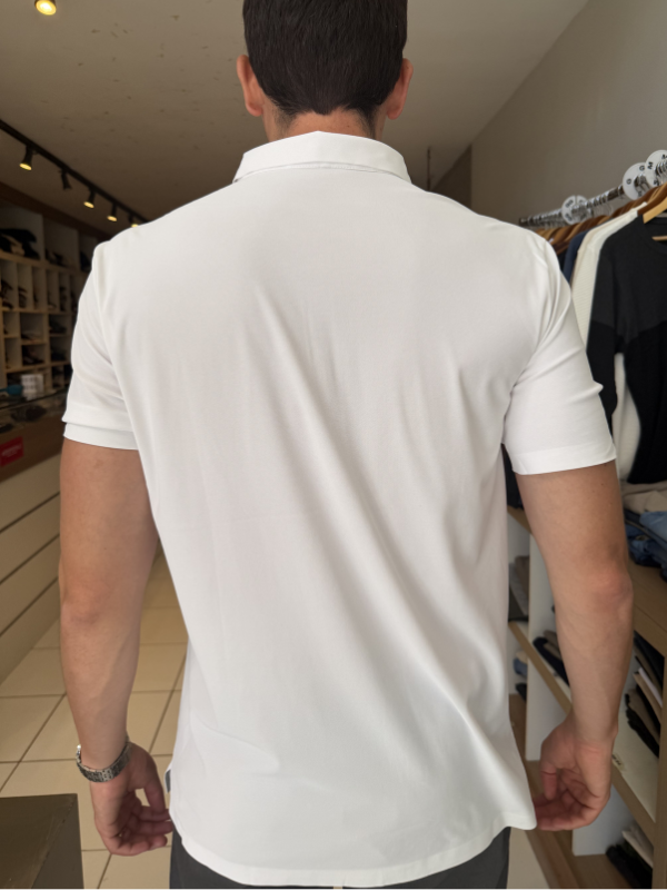 Camisa Polo Tecnológica - Marfim Moda Masculina