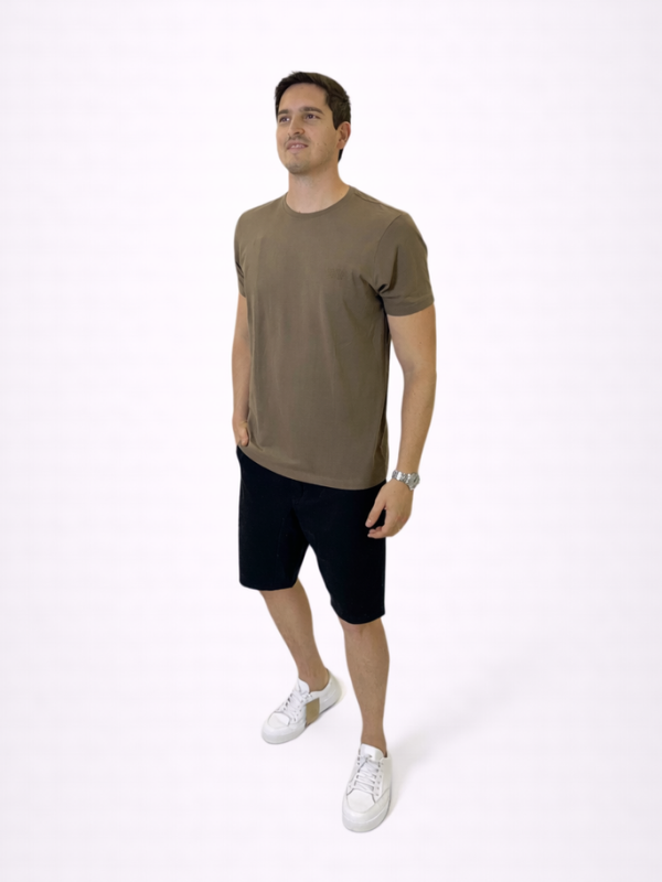 Camisa Aeropostale Marrom 100% Algodão Masculina - Marfim Moda Masculina