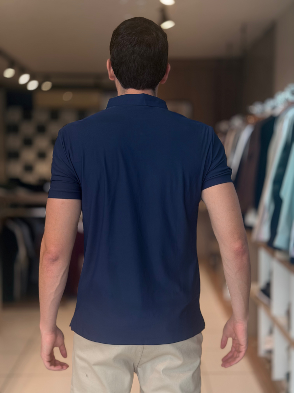 Camisa Polo Tecnológica - Marfim Moda Masculina
