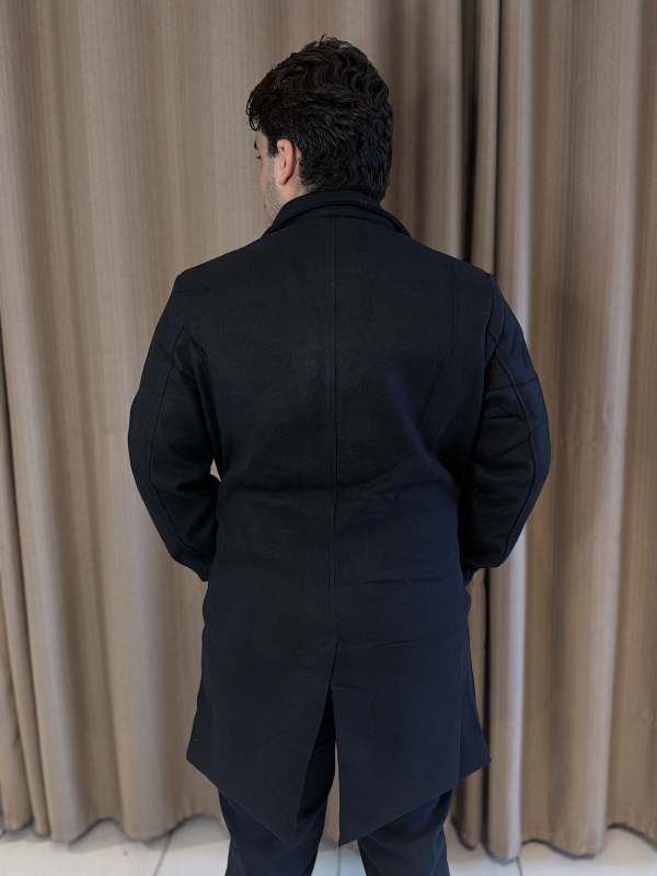 Sobretudo de Lã Batida - Marfim Moda Masculina