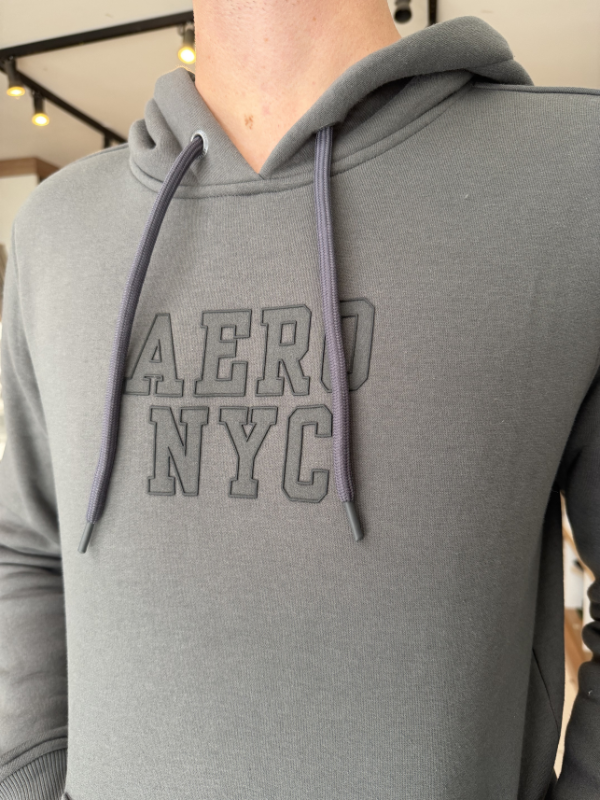 Moletom Aeropostale Cinza - Marfim Moda Masculina