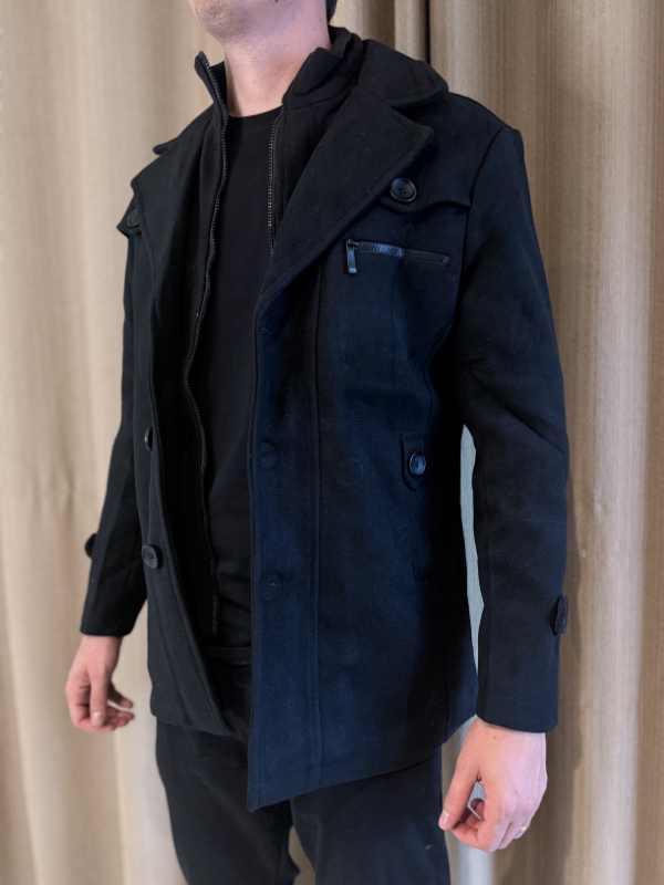 Sobretudo Gola Dupla - Marfim Moda Masculina