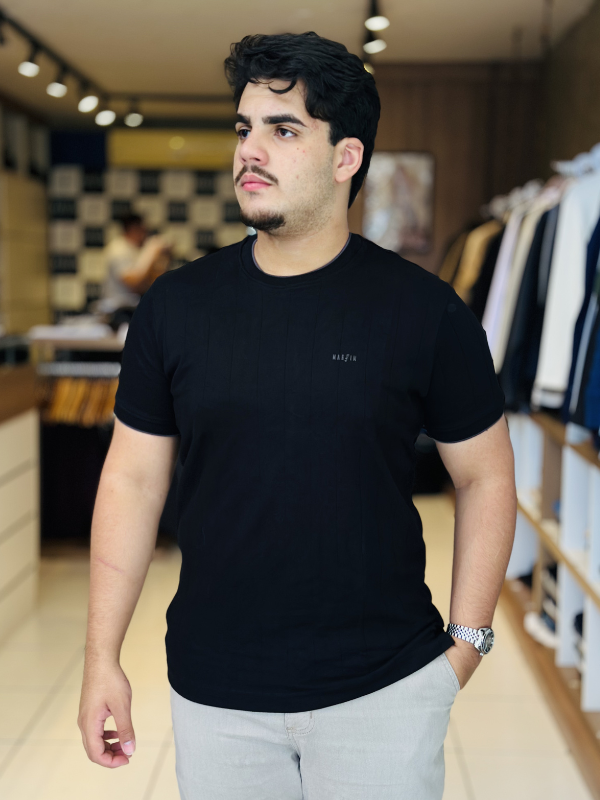 Camiseta Suede Texturizada - Marfim Moda Masculina
