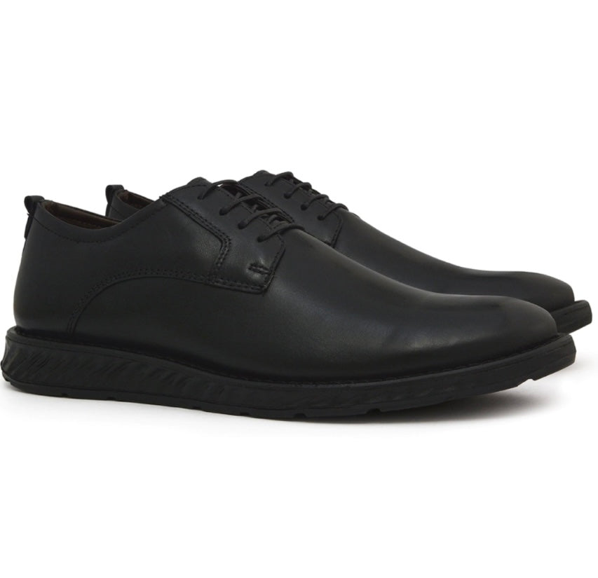 Sapato Derby All Black 100% Couro Legítimo - Marfim Moda Masculina
