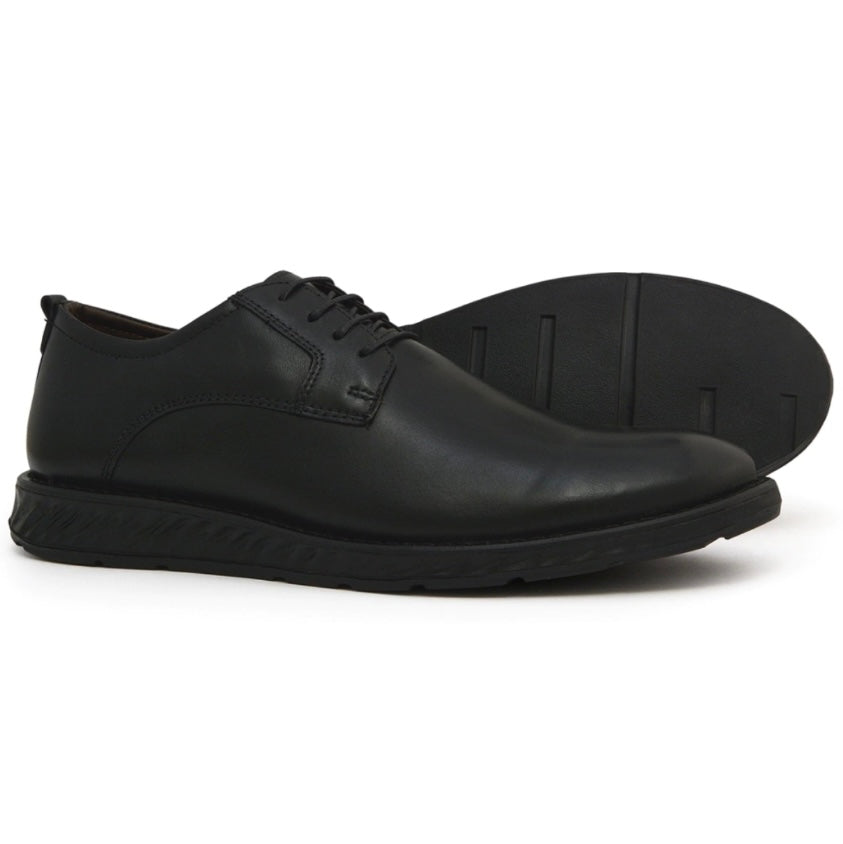 Sapato Derby All Black 100% Couro Legítimo - Marfim Moda Masculina