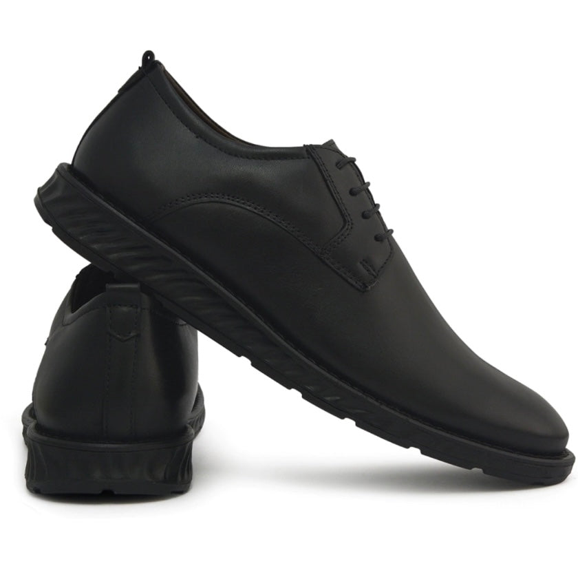Sapato Derby All Black 100% Couro Legítimo - Marfim Moda Masculina