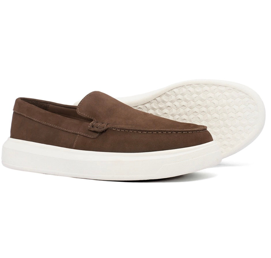 Sider Comfort Marrom Nobuck Firenze 100% Couro Legítimo - Marfim Moda Masculina