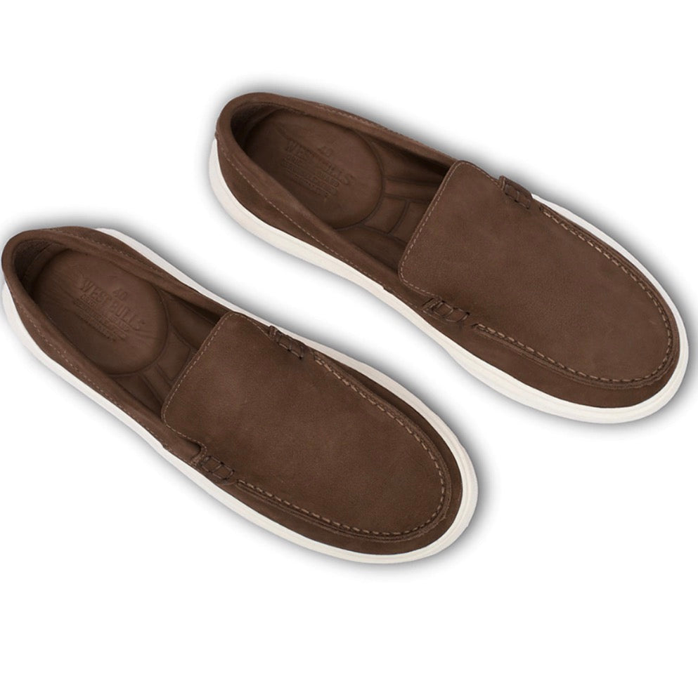 Sider Comfort Marrom Nobuck Firenze 100% Couro Legítimo - Marfim Moda Masculina