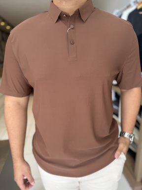 Camisa Polo Tecnológica  - Marfim Moda Masculina