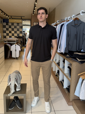 Polo Momentus Preta Masculina - Marfim Moda Masculina