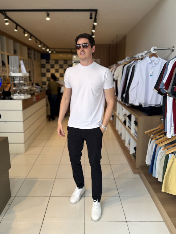 Camisa Meia Gola Branca Masculina - Marfim Moda Masculina