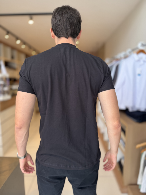 Camisa Meia Gola Preta Masculina - Marfim Moda Masculina