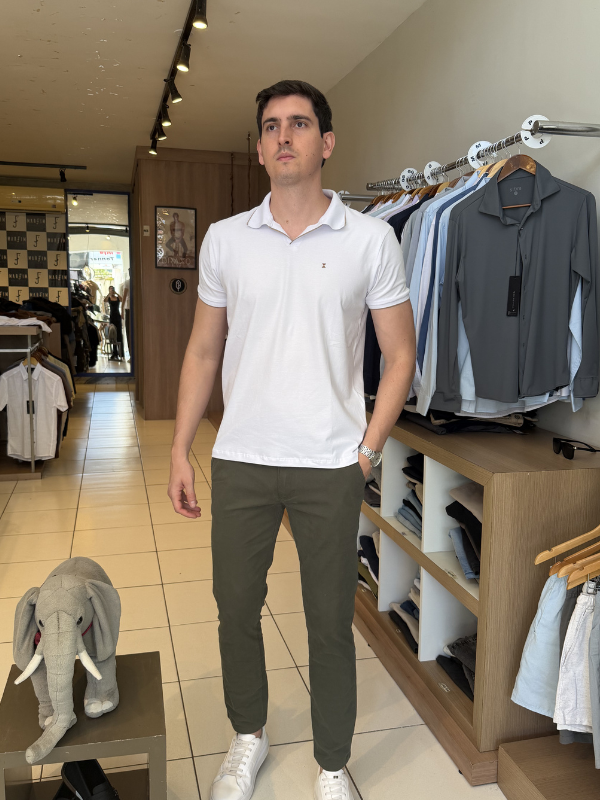 Polo Drazzo Branca - Marfim Moda Masculina