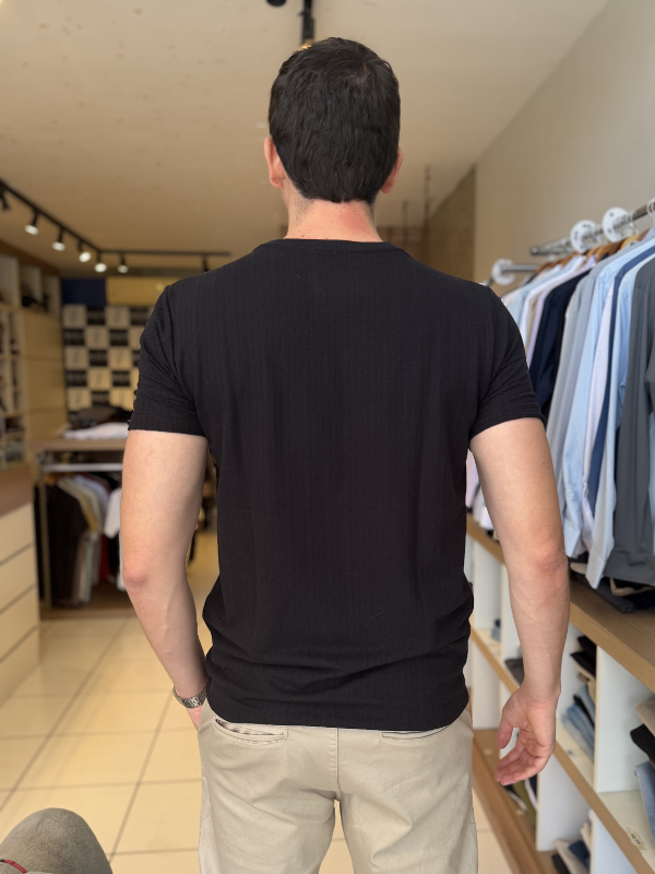 Camisa Drazzo Preta Texturizada - Marfim Moda Masculina