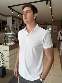 Camisa Polo Tecnológica  - Marfim Moda Masculina