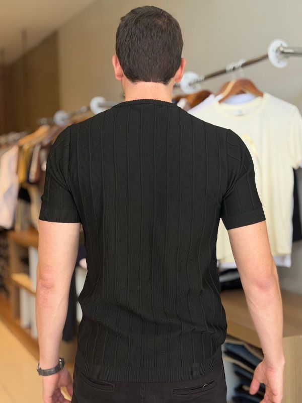 Camisa Gola Careca Preta - Marfim Moda Masculina