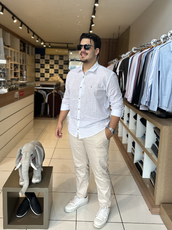 Calça de Alfaiataria True Hero Areia - Marfim Moda Masculina