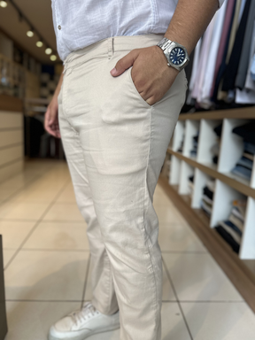 Calça de Alfaiataria True Hero Areia - Marfim Moda Masculina