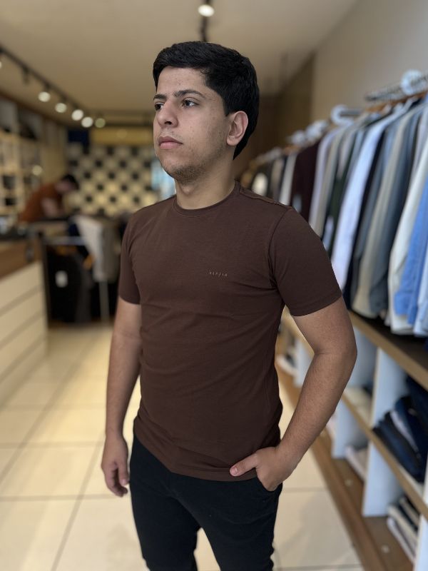 Camisa Algodão Egípcio Marrom - Marfim Moda Masculina