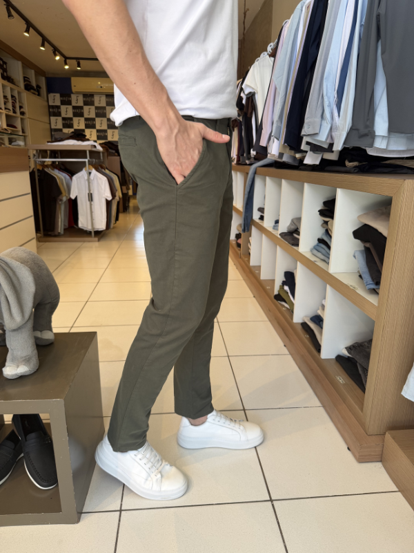 Calça Sibra Verde Musgo - Marfim Moda Masculina