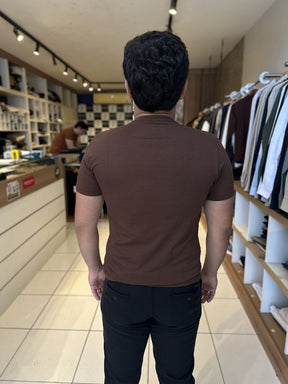 Camisa Algodão Egípcio Marrom - Marfim Moda Masculina