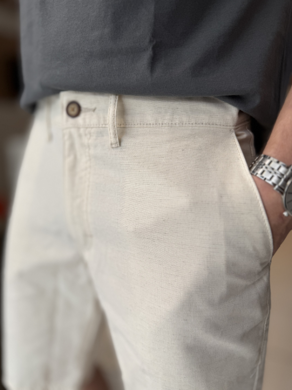 Bermuda Ogochi Bege - Marfim Moda Masculina