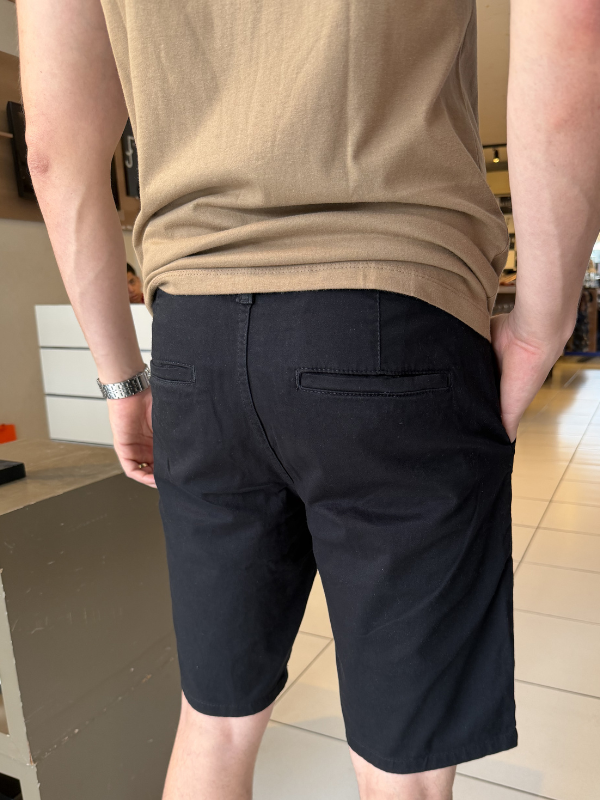Bermuda Serafine Preta - Marfim Moda Masculina