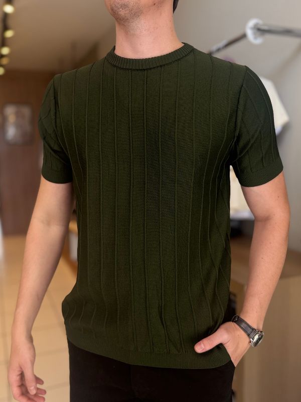 Camisa Gola Careca Verde - Marfim Moda Masculina