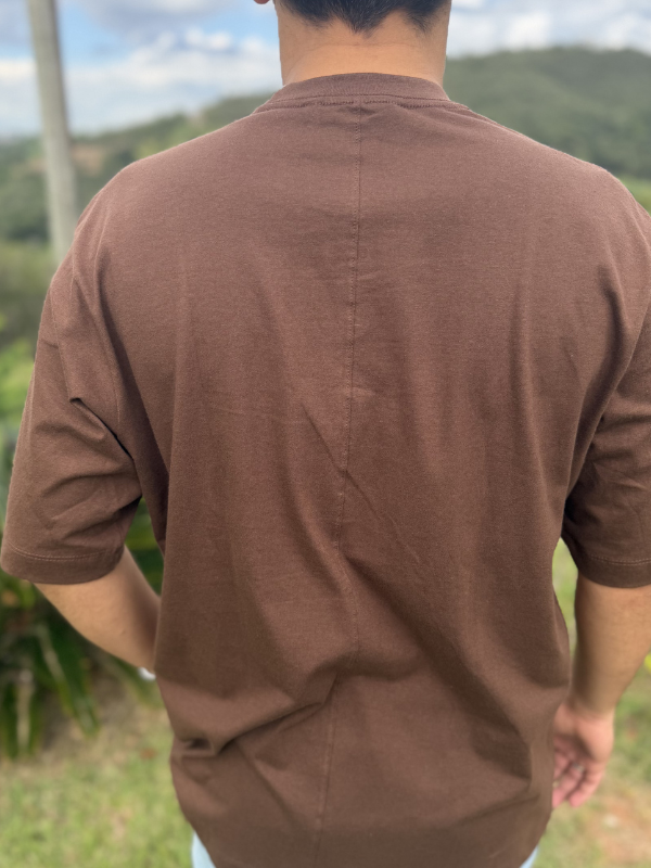 Camisa Aeropostale Marrom Over Size - Marfim Moda Masculina