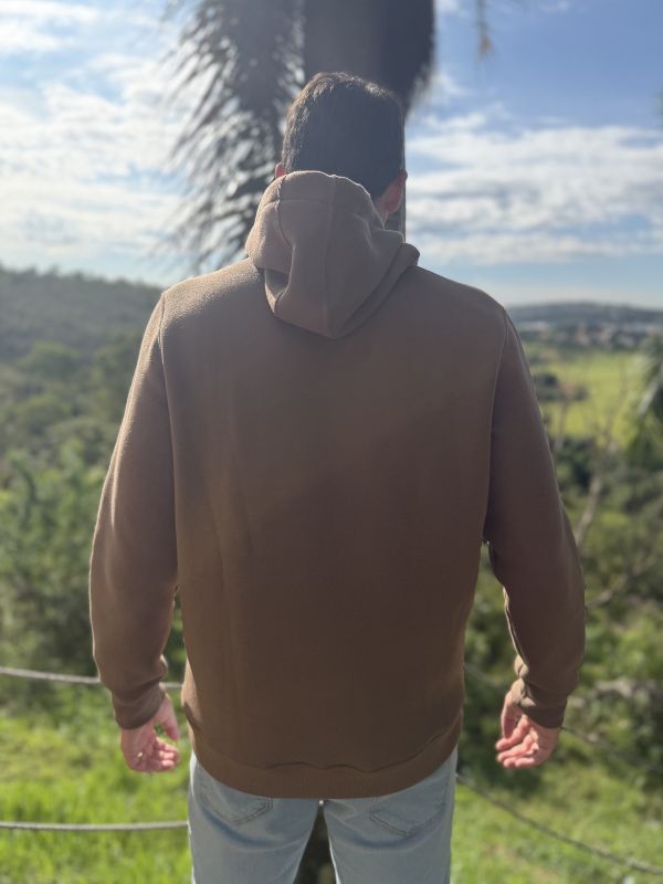 Moletom Aeropostale Marrom Escuro - Marfim Moda Masculina