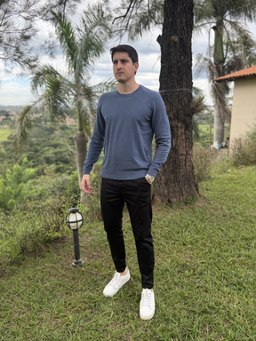 Suéter Ogochi Azul - Marfim Moda Masculina