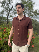 Camisa Social M/Curta Marrom - Marfim Moda Masculina