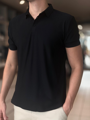 Camisa Polo Tecnológica  - Marfim Moda Masculina