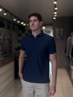Camisa Polo Tecnológica  - Marfim Moda Masculina