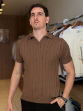 Camisa Polo Marrom Tricot - Marfim Moda Masculina