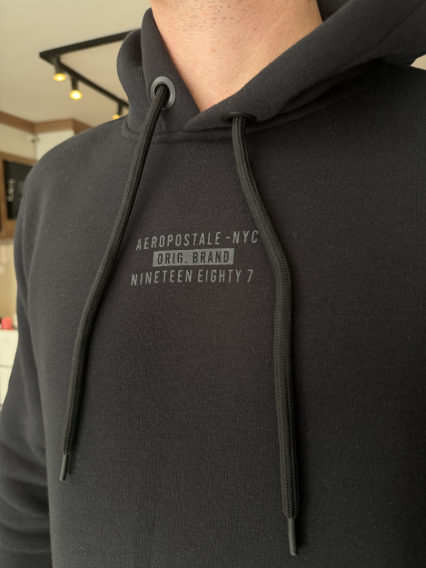 Moletom Aeropostale Preto - Marfim Moda Masculina