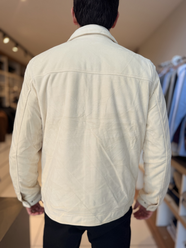 Jaqueta Suede Texturizado Premium - Marfim Moda Masculina