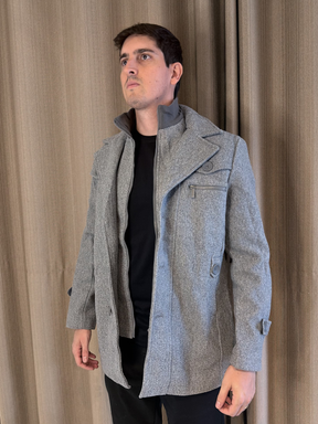 Sobretudo Gola Dupla - Marfim Moda Masculina