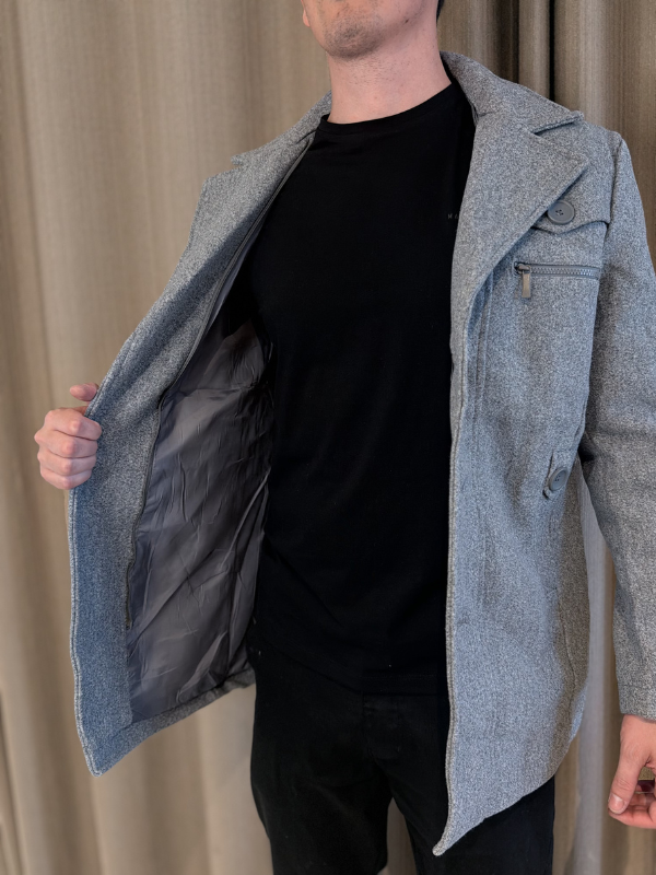 Sobretudo Gola Dupla - Marfim Moda Masculina