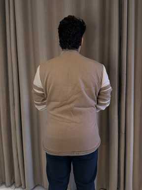 Jaqueta Colegial Marrom e Bege - Marfim Moda Masculina