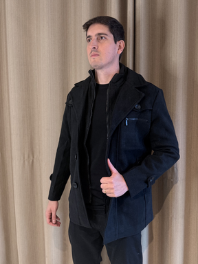 Sobretudo Gola Dupla - Marfim Moda Masculina