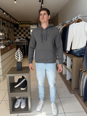 Moletom Aeropostale Cinza - Marfim Moda Masculina
