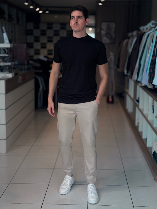 Camisa Gola Média - Marfim Moda Masculina