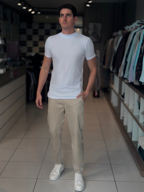 Camisa Gola Média - Marfim Moda Masculina